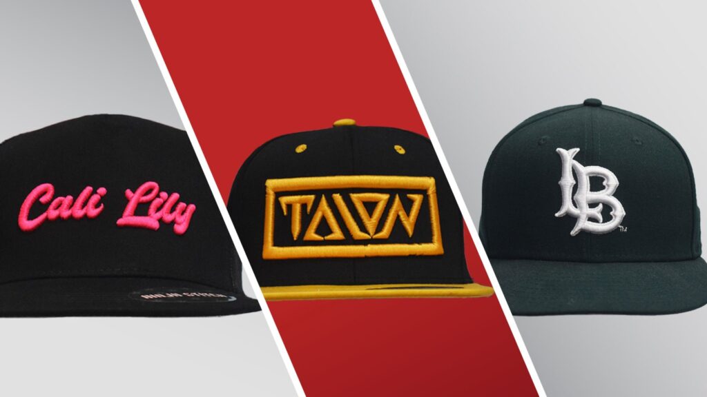 3D puff embroidery hats by Ninja Stitch in Los Angeles