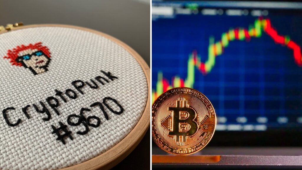Crypto-themed embroidery by Ninja Stitch in Los Angeles