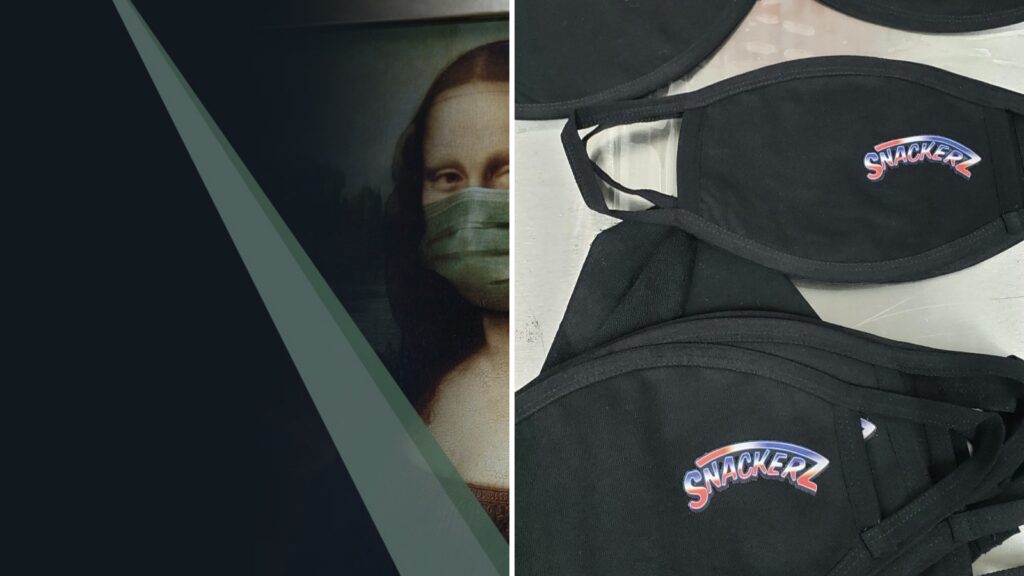 Embroidered face masks by Ninja Stitch in Los Angeles