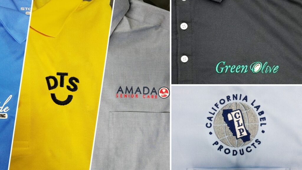 Embroidered polo shirts by Ninja Stitch in Los Angeles