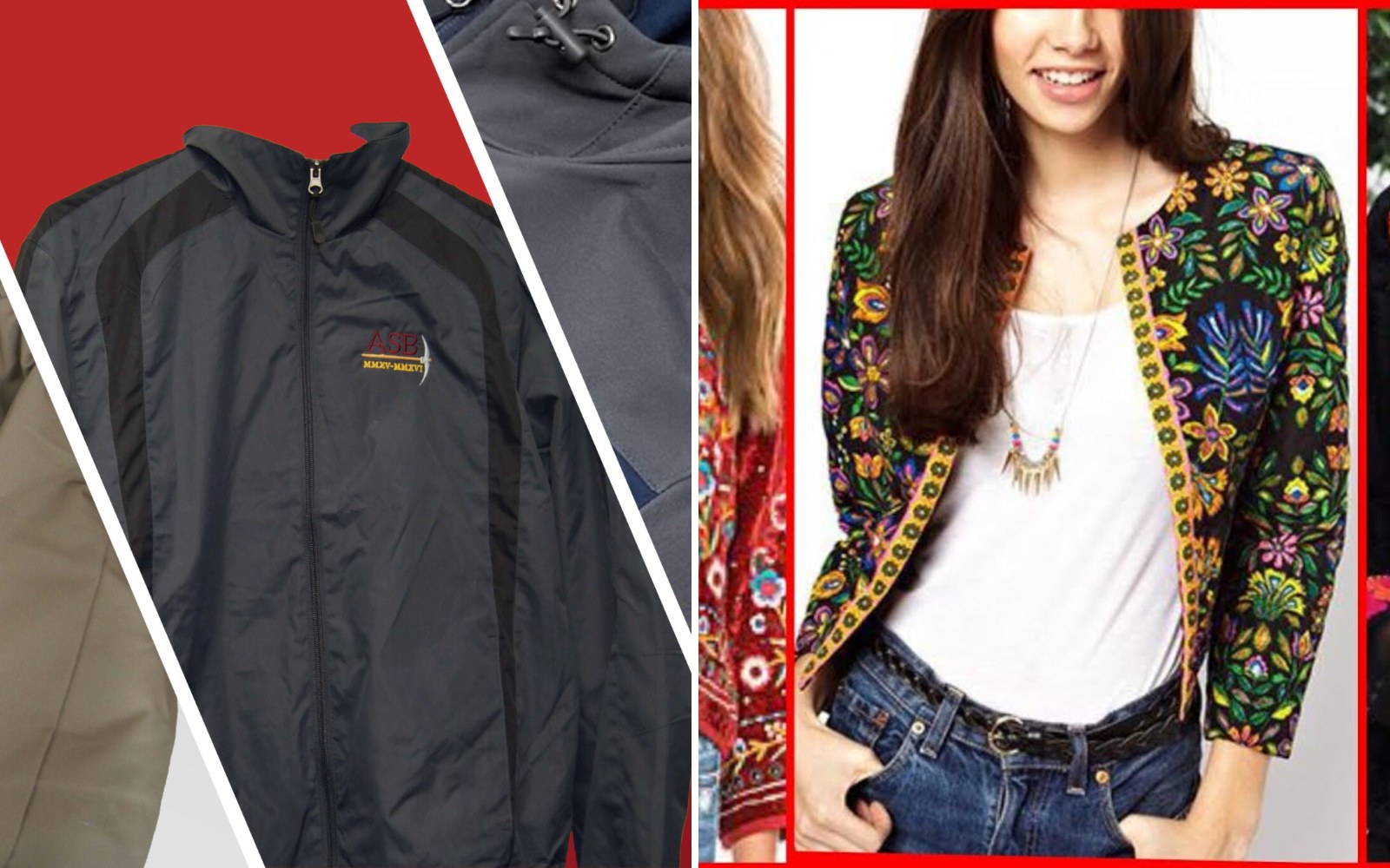Screen printed jackets examples from Ninja Stitch