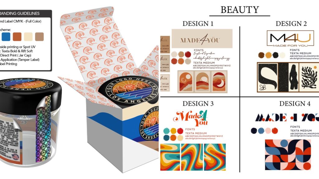 Custom cannabis packaging by Ninja Stitch in Los Angeles