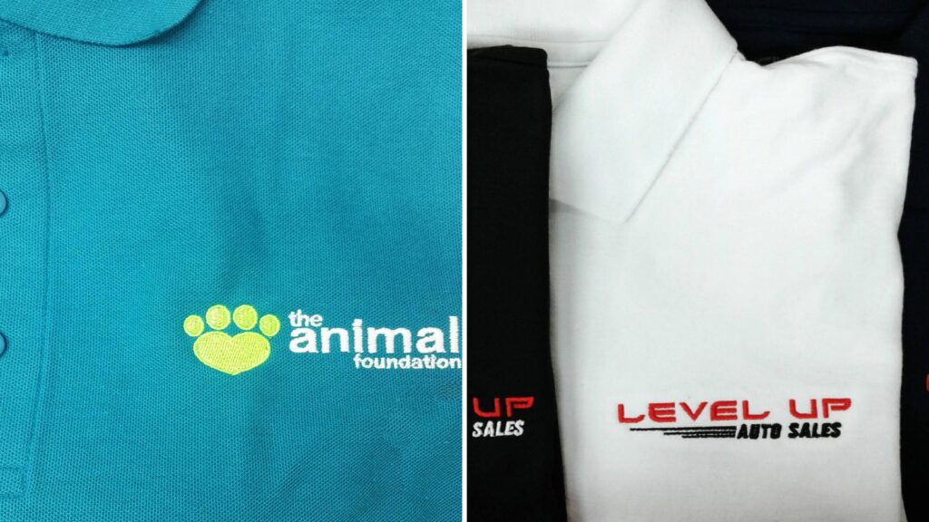 Heat press polos by Ninja Stitch in Los Angeles