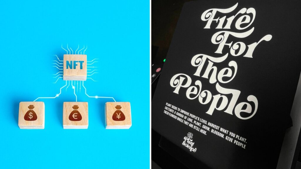 NFT art printed on shirts by Ninja Stitch in Los Angeles