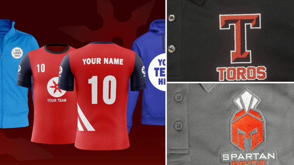 Sports team uniforms and embroidered polos by Ninja Stitch in Los Angeles