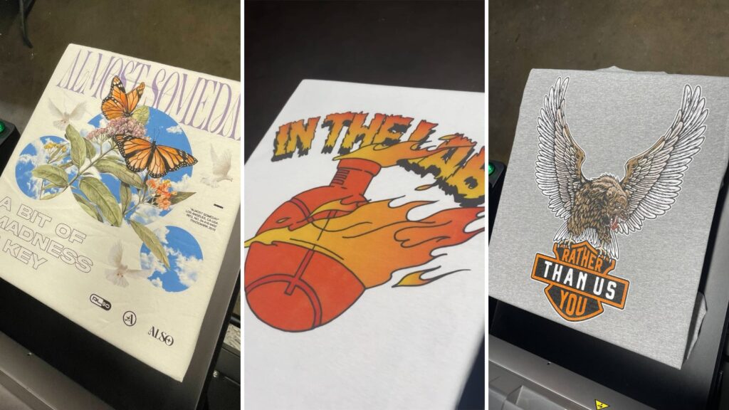 DTG printed streetwear tees by Ninja Stitch in Los Angeles